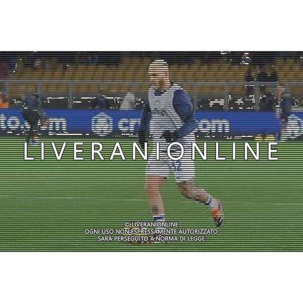 TVEM Federico Dimarco of FC Inter warms up during the Italian soccer Serie A match Lecce vs Inter on February 25, 2024 at Via del Mare Stadium in Lecce, Italy. Photo by Emmanuele Mastrodonato/agenzia Liverani