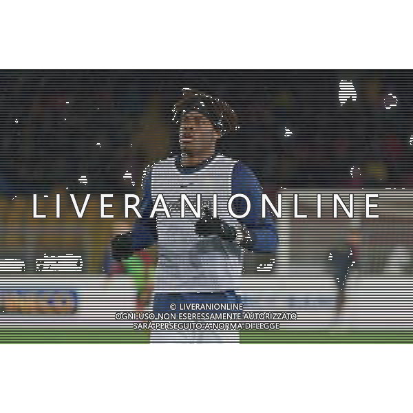 TVEM Yann Aurel Bisseck of FC Inter warms up during the Italian soccer Serie A match Lecce vs Inter on February 25, 2024 at Via del Mare Stadium in Lecce, Italy. Photo by Emmanuele Mastrodonato/agenzia Liverani