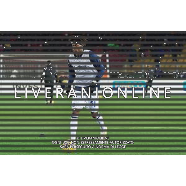 TVEM Yann Aurel Bisseck of FC Inter warms up during the Italian soccer Serie A match Lecce vs Inter on February 25, 2024 at Via del Mare Stadium in Lecce, Italy. Photo by Emmanuele Mastrodonato/agenzia Liverani