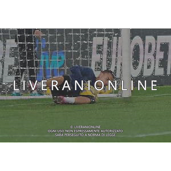 TVEM Emil Audero FC Inter warms up during the Italian soccer Serie A match Lecce vs Inter on February 25, 2024 at Via del Mare Stadium in Lecce, Italy. Photo by Emmanuele Mastrodonato/agenzia Liverani
