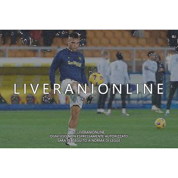 TVEM Lautaro Martínez of FC Inter warms up during the Italian soccer Serie A match Lecce vs Inter on February 25, 2024 at Via del Mare Stadium in Lecce, Italy. Photo by Emmanuele Mastrodonato/agenzia Liverani