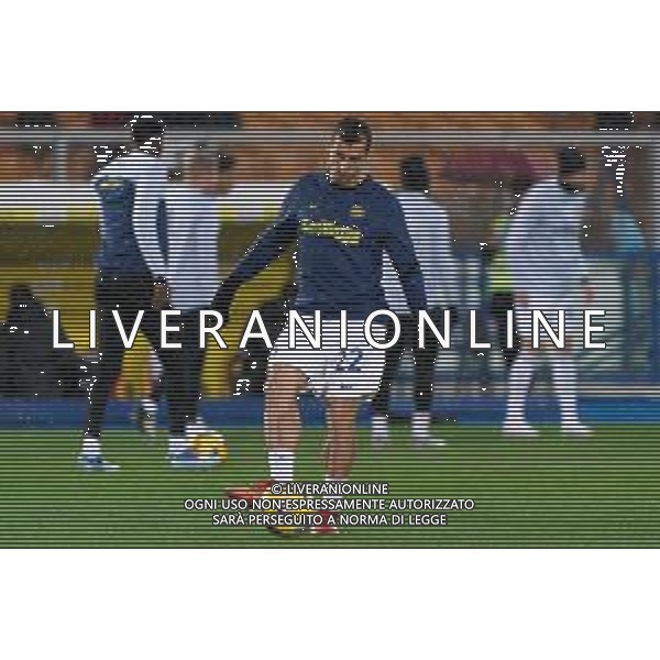 TVEM Henrikh Mkhitaryan of FC Inter warms up during the Italian soccer Serie A match Lecce vs Inter on February 25, 2024 at Via del Mare Stadium in Lecce, Italy. Photo by Emmanuele Mastrodonato/agenzia Liverani