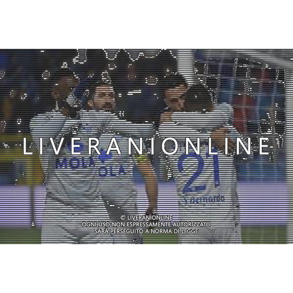 TVRG Lecco vs Como nella foto esultanza Como dopo il gol dell\'1 a 0 di Edoardo Goldaniga Lecco 27-02-2024 Stadio Rigamonti Ceppi Campionato Serie BKT - 27a giornata foto Roberto Garavaglia/Agenzia Aldo Liverani sas