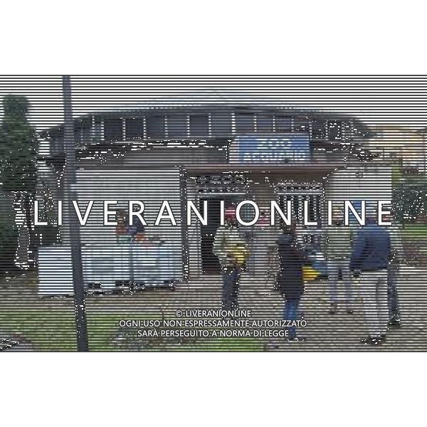 IMOLA 28 02 2024 ex Zoo Acquario (via Aspromonte 19/d) "posa della prima pietra", per l\'avvio dei lavori di risanamento conservativo e superamento delle barriere architettoniche della struttura suddetta.NELLA FOTO OPERA LA DITTA CHE ESEGUIERA\' I LAVORI FOTO GIANNI SANNA-AG ALDO LIVERANI SAS