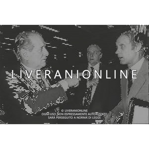 ST-RETROSPETTIVA LUIGI LUCCHINI INDUSTRIALE NELLA FOTO LUIGI LUCCHINI CON FEDERICO ROSSI PRES. CNR NELL\'ANNO 1986 AG ALDO LIVERANI SAS 