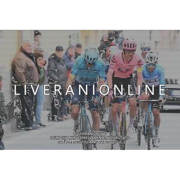 28-02-2024 Trofeo Laigueglia; 2024, Astana Qazaqstan; 2024, Ef Education - Easypost; Scaroni, Christian; Rafferty, Darren; Colla Micheri; FOTO STEFANO SIROTTI-AG ALDO LIVERANI SAS