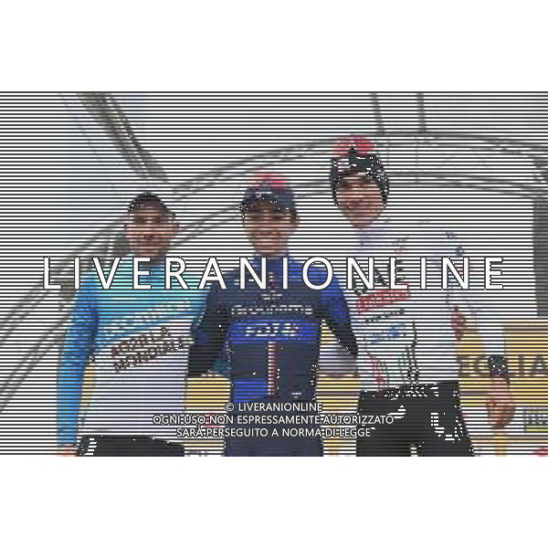 28-02-2024 Trofeo Laigueglia; 2024, Groupama - Fdj; 2024, Decathlon - Ag2r La Mondiale; 2024, Uae Team Emirates; Martinez, Lenny; Vendrame, Andrea; Ayuso Pesquera, Juan; Laigueglia; FOTO STEFANO SIROTTI-AG ALDO LIVERANI SAS