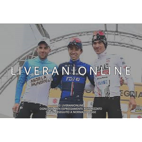28-02-2024 Trofeo Laigueglia; 2024, Groupama - Fdj; 2024, Decathlon - Ag2r La Mondiale; 2024, Uae Team Emirates; Martinez, Lenny; Vendrame, Andrea; Ayuso Pesquera, Juan; Laigueglia; FOTO STEFANO SIROTTI-AG ALDO LIVERANI SAS