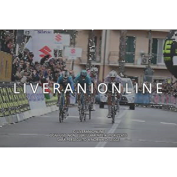 28-02-2024 Trofeo Laigueglia; 2024, Decathlon - Ag2r La Mondiale; 2024, Uae Team Emirates; 2024, Astana Qazaqstan; Vendrame, Andrea; Ayuso Pesquera, Juan; Scaroni, Christian; Laigueglia; FOTO STEFANO SIROTTI-AG ALDO LIVERANI SAS