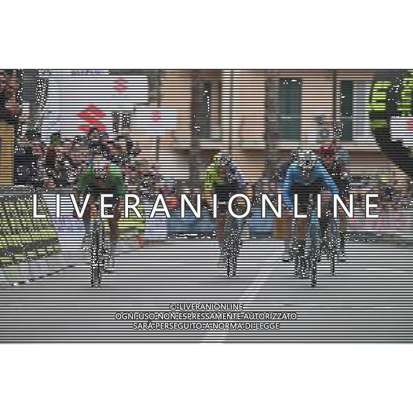 28-02-2024 Trofeo Laigueglia; 2024, Astana Qazaqstan; 2024, Decathlon - Ag2r La Mondiale; 2024, Intermarche - Wanty; Velasco, Simone; Lapeira, Paul; Rota, Lorenzo; Laigueglia; FOTO STEFANO SIROTTI-AG ALDO LIVERANI SAS
