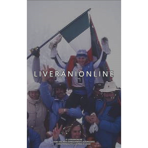 DIAP-RETROSPETTIVA PAOLA MAGONI SCI NELLA FOTO PAOLA MAGONI NELL\'ANNO 1984 ALLE OLIMPIADI INVERNALI A SARAJEVO AG ALDO LIVERANI SAS 