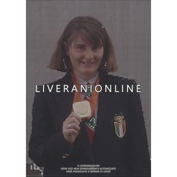 DIAP-RETROSPETTIVA PAOLA MAGONI SCI NELLA FOTO PAOLA MAGONI NELL\'ANNO 1984 ALLE OLIMPIADI INVERNALI A SARAJEVO AG ALDO LIVERANI SAS 