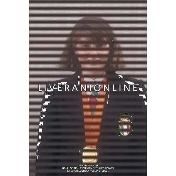 DIAP-RETROSPETTIVA PAOLA MAGONI SCI NELLA FOTO PAOLA MAGONI NELL\'ANNO 1984 ALLE OLIMPIADI INVERNALI A SARAJEVO AG ALDO LIVERANI SAS 
