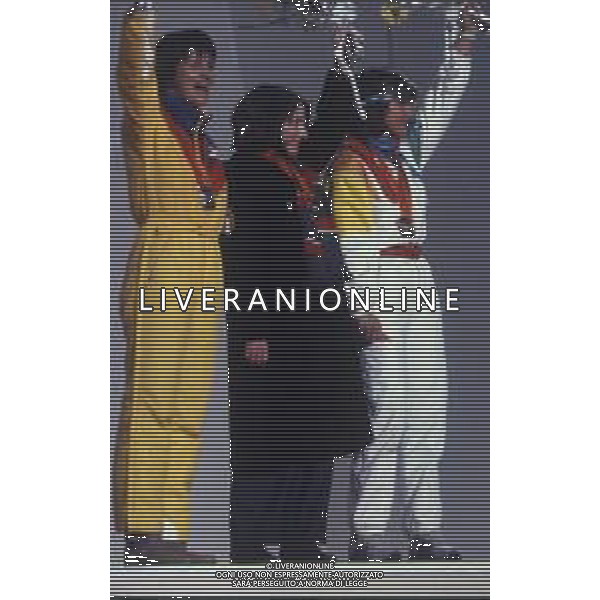 DIAP-RETROSPETTIVA PAOLA MAGONI SCI NELLA FOTO PAOLA MAGONI NELL\'ANNO 1984 ALLE OLIMPIADI INVERNALI A SARAJEVO AG ALDO LIVERANI SAS 