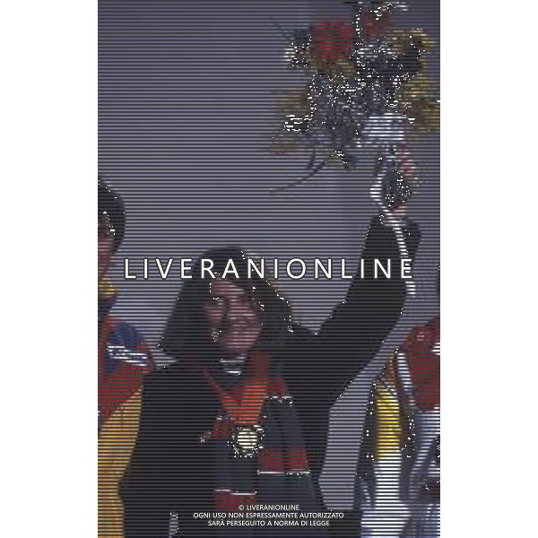 DIAP-RETROSPETTIVA PAOLA MAGONI SCI NELLA FOTO PAOLA MAGONI NELL\'ANNO 1984 ALLE OLIMPIADI INVERNALI A SARAJEVO AG ALDO LIVERANI SAS 