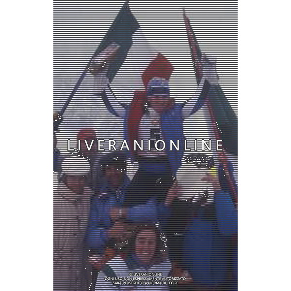 DIAP-RETROSPETTIVA PAOLA MAGONI SCI NELLA FOTO PAOLA MAGONI NELL\'ANNO 1984 ALLE OLIMPIADI INVERNALI A SARAJEVO AG ALDO LIVERANI SAS 