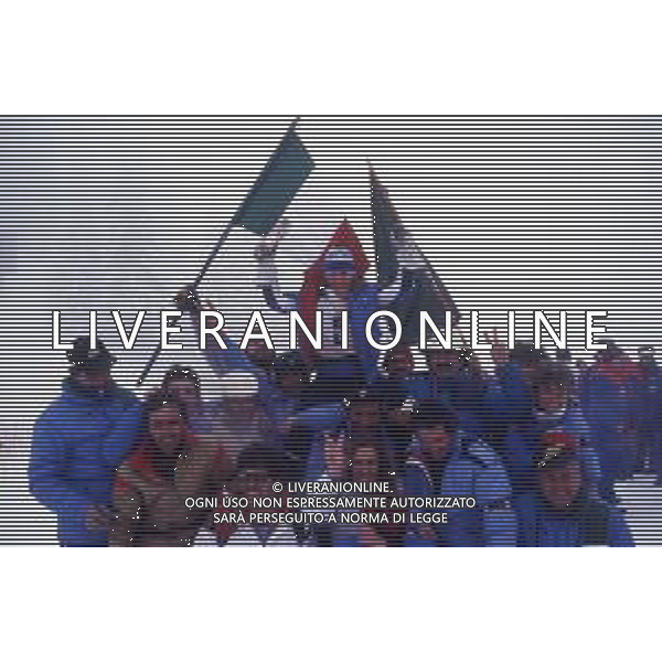 DIAP-RETROSPETTIVA PAOLA MAGONI SCI NELLA FOTO PAOLA MAGONI NELL\'ANNO 1984 ALLE OLIMPIADI INVERNALI A SARAJEVO AG ALDO LIVERANI SAS 
