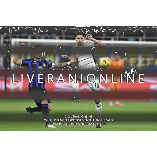 Serie A 2023-2024 Stadio Giuseppe Meazza, Milano Inter vs Atalanta Nella foto: Berat Djimsiti e Lautaro Martinez FOTO ANDREA ROSITO-AG ALDO LIVERANI SAS