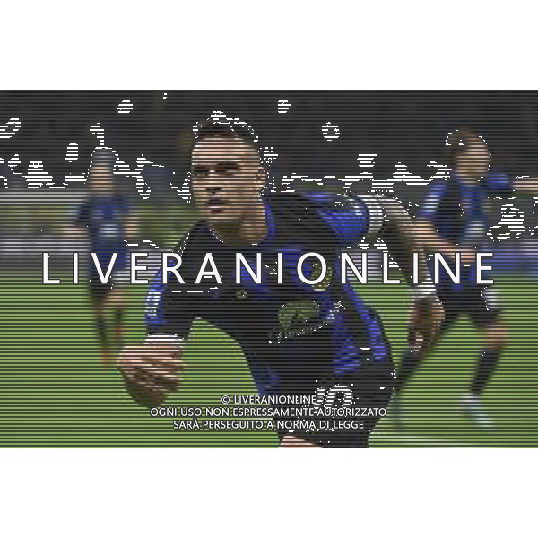Inter vs Atalanta nella foto Lautaro Martinez (Inter) esulta dopo il gol del 2 a 0 Milano 28-02-2024 Stadio Giuseppe Meazza - San Siro Campionato Serie A TIM - recupero della 21a giornata foto Roberto Garavaglia/Agenzia Aldo Liverani sas