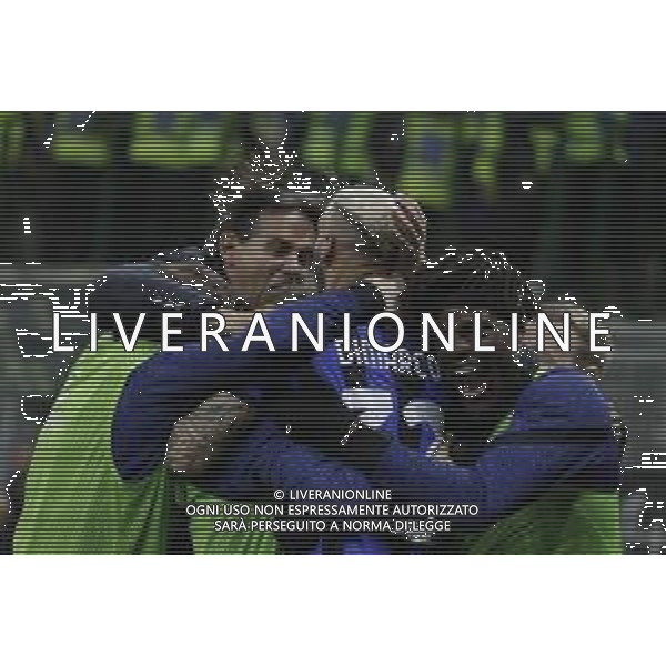 ESULTANZA DOPOGOL FEDERICO DIMARCO CON SIMONE INZAGHI -INTER - ATALANTA partita recupero campionato Calcio Serie A Tim 28.02.2024 ©PAOLO GIAMPIETRI/AGENZIA ALDO LIVERANI SAS