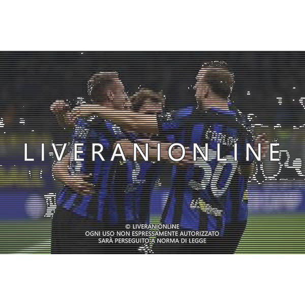 Inter vs Atalanta nella foto esultanza Inter dopo il gol del 4 a 0 Milano 28-02-2024 Stadio Giuseppe Meazza - San Siro Campionato Serie A TIM - recupero della 21a giornata foto Roberto Garavaglia/Agenzia Aldo Liverani sas