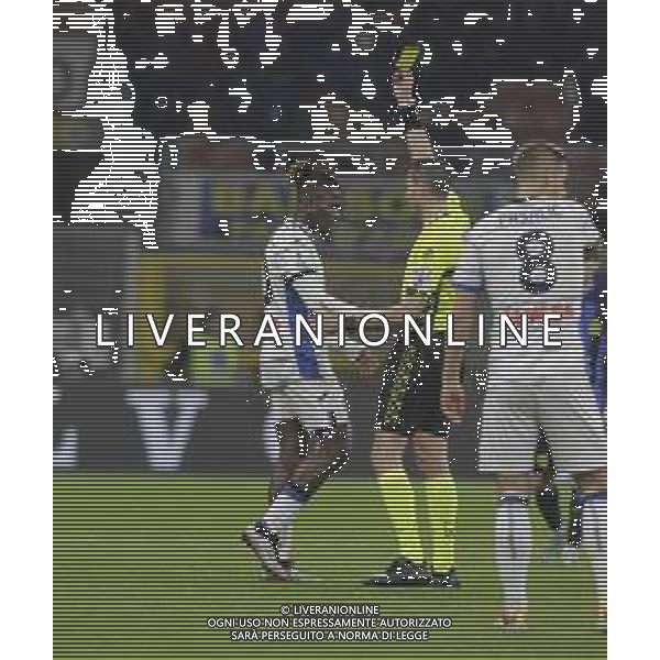 CARTELLINO GIALLO PER L\'AMMONIZIONE DI EL BILAL TOURE -INTER - ATALANTA partita recupero campionato Calcio Serie A Tim 28.02.2024 ©PAOLO GIAMPIETRI/AGENZIA ALDO LIVERANI SAS