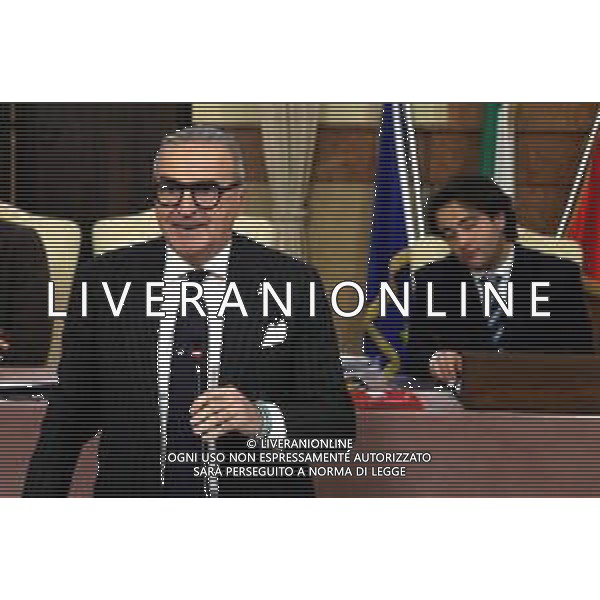 IMOLA 29 02 2024 CONSIGLIO COMUNALE ORDINE DEL GIORNO AZIENDA CAVIM,NUOVE CASE A ZOLINO NELLA FOTO ASSESSORE PIERANGELO RAFFINI DISCORSSO PER LA VENDITA DELLA AZINDA CAVIM A VINICOLA POLETTI DIETRO NICHOLAS VACCHI FRATELLI D\'ITALIA ©SANNA/AGENZIA ALDO LIVERANI SAS