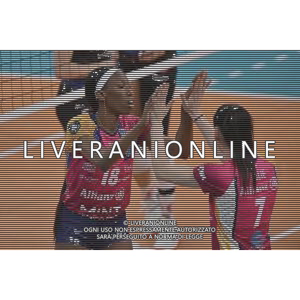 TVRG Allianz Vero Volley Milano vs LKS Commercecon Lodz nella foto Paola Egonu (Vero Volley Milano) e Raphaela Folie (Vero Volley Milano) Milano 29-02-2024 Allianz Cloud CEV Champions League - quarti di finale gara di ritorno foto Roberto Garavaglia/Agenzia Aldo Liverani sas
