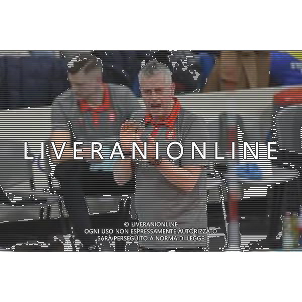 TVRG Allianz Vero Volley Milano vs LKS Commercecon Lodz nella foto Alessandro Chiappini allenatore LKS Lodz Milano 29-02-2024 Allianz Cloud CEV Champions League - quarti di finale gara di ritorno foto Roberto Garavaglia/Agenzia Aldo Liverani sas