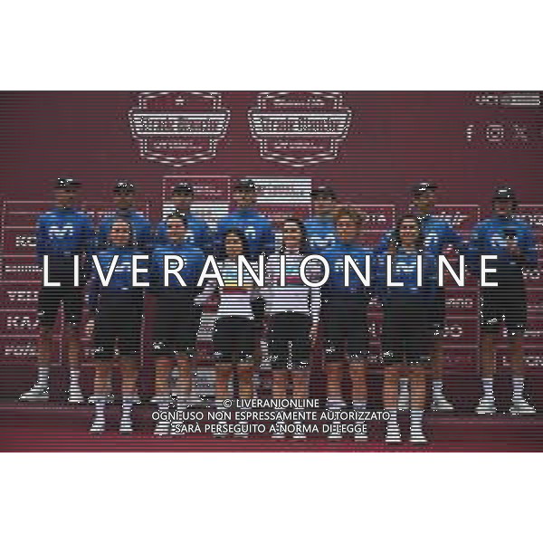 02-03-2024 Presentazione Squadre Strade Bianche 2024; 2024, Movistar; Siena; ©SIROTTI/AGENZIA ALDO LIVERANI SAS