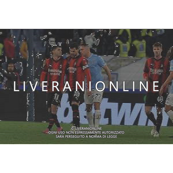Lazio vs Milan - Campionato Serie A TIM - 27 giornata - Stadio Olimpico - Roma 01-03-2024 nella foto Pulisic allontanato dai giocatori della Lazio ©Federico Gaetano/AGENZIA ALDO LIVERANI SAS