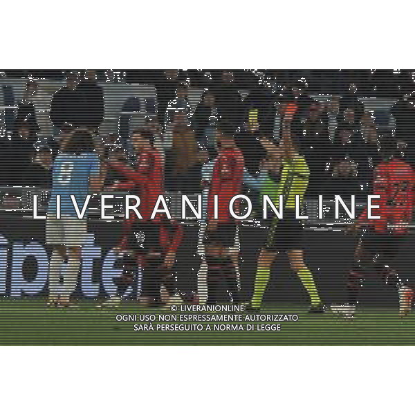 Lazio vs Milan - Campionato Serie A TIM - 27 giornata - Stadio Olimpico - Roma 01-03-2024 nella foto Di Bello espelle Guendouzi foto federico gaetano-ag aldo liverani sas