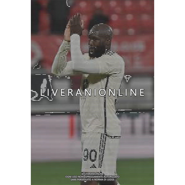 TVRG Monza vs Roma nella foto Romelu Lukaku (Roma) esultanza a fine partita Monza 02-03-2024 U-Power Stadium Campionato Serie A TIM - 27a giornata foto Roberto Garavaglia/Agenzia Aldo Liverani sas