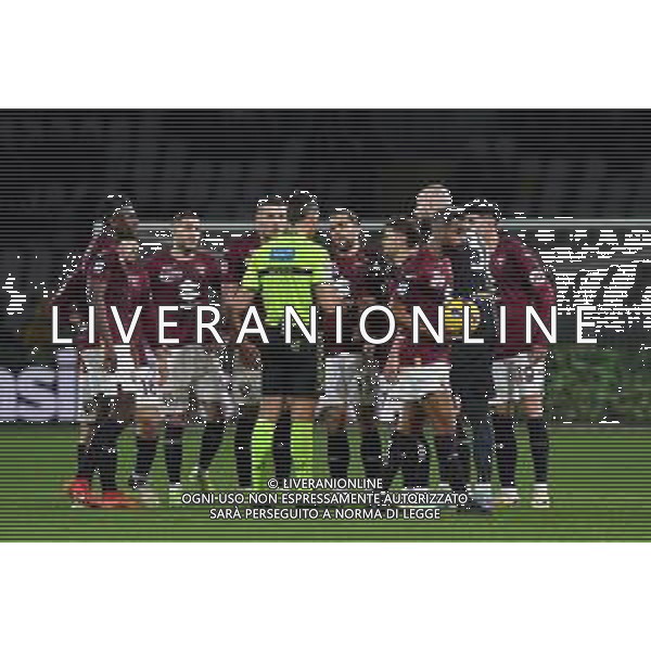 TVMV-Torino 02.03.2024 Stadio Grande Torino Torino vs Fiorentina Campionato Calcio Serie A TIM 2023/2024 27a giornata Nella foto: proteste torino contro l\'arbitro marchetti ©Viganti/AGENZIA ALDO LIVERANI SAS