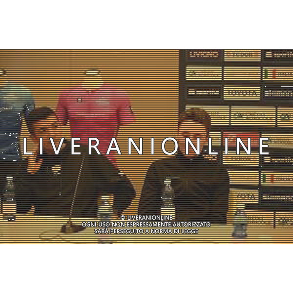 03-03-2024 Conferenza Stampa Vigilia Tirreno - Adriatico 2024; 2024, Ef Education - Easypost; 2024, Bora - Hansgrohe; Carapaz Antonio, Richard Antonio; Hindley, Jai; Lido Di Camaiore Hotel Una; ©SIROTTI/AGENZIA ALDO LIVERANI SAS