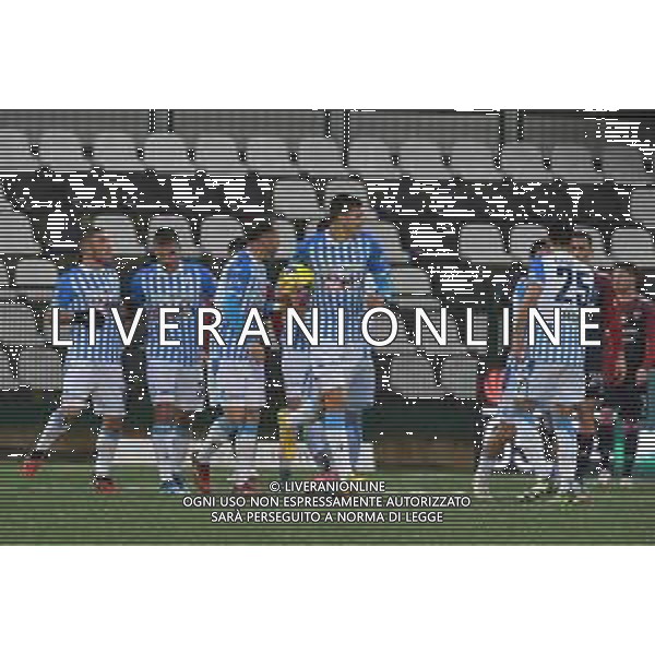 Vercelli 03.03.2024 Stadio Silvio Piola Sestri Levante vs Spal Campionato Calcio Serie C Girone B 2023/2024 28a giornata Nella foto: esultanza spal dopo il gol di fabio maistro ©Viganti/AGENZIA ALDO LIVERANI SAS