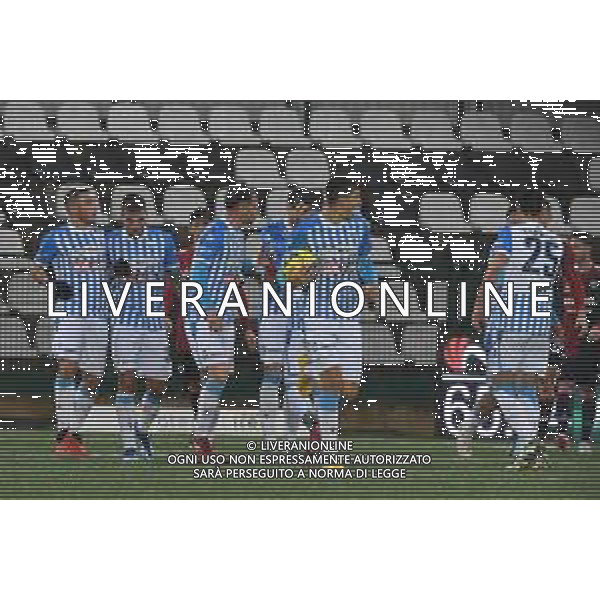 Vercelli 03.03.2024 Stadio Silvio Piola Sestri Levante vs Spal Campionato Calcio Serie C Girone B 2023/2024 28a giornata Nella foto: esultanza spal dopo il gol di fabio maistro ©Viganti/AGENZIA ALDO LIVERANI SAS