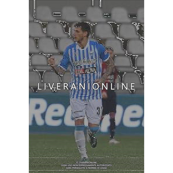 Vercelli 03.03.2024 Stadio Silvio Piola Sestri Levante vs Spal Campionato Calcio Serie C Girone B 2023/2024 28a giornata Nella foto: esultanza fabio maistro dopo il gol ©Viganti/AGENZIA ALDO LIVERANI SAS