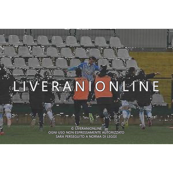 Vercelli 03.03.2024 Stadio Silvio Piola Sestri Levante vs Spal Campionato Calcio Serie C Girone B 2023/2024 28a giornata Nella foto: esultanza spal dopo il gol di tomi petrovic ©Viganti/AGENZIA ALDO LIVERANI SAS