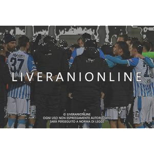 Vercelli 03.03.2024 Stadio Silvio Piola Sestri Levante vs Spal Campionato Calcio Serie C Girone B 2023/2024 28a giornata Nella foto: festa spal a fine gara ©Viganti/AGENZIA ALDO LIVERANI SAS