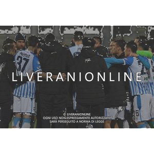 Vercelli 03.03.2024 Stadio Silvio Piola Sestri Levante vs Spal Campionato Calcio Serie C Girone B 2023/2024 28a giornata Nella foto: festa spal a fine gara ©Viganti/AGENZIA ALDO LIVERANI SAS