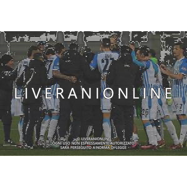Vercelli 03.03.2024 Stadio Silvio Piola Sestri Levante vs Spal Campionato Calcio Serie C Girone B 2023/2024 28a giornata Nella foto: festa spal a fine gara ©Viganti/AGENZIA ALDO LIVERANI SAS