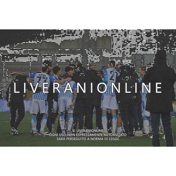 Vercelli 03.03.2024 Stadio Silvio Piola Sestri Levante vs Spal Campionato Calcio Serie C Girone B 2023/2024 28a giornata Nella foto: festa spal a fine gara ©Viganti/AGENZIA ALDO LIVERANI SAS