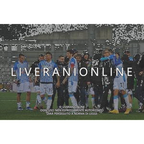 Vercelli 03.03.2024 Stadio Silvio Piola Sestri Levante vs Spal Campionato Calcio Serie C Girone B 2023/2024 28a giornata Nella foto: festa spal a fine gara ©Viganti/AGENZIA ALDO LIVERANI SAS