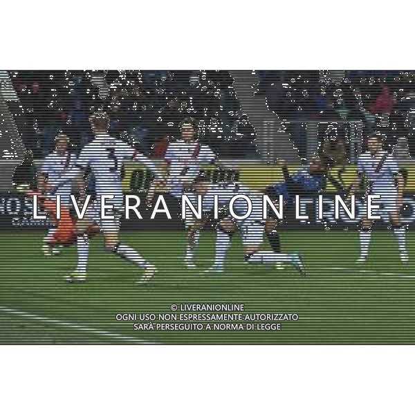 TVRG Atalanta vs Bologna nella foto Ademola Lookman (Atalanta) segna il gol dell\'1 a 0 Bergamo 03-03-2024 Gewiss Stadium Campionato Serie A TIM - 27a giornata foto Roberto Garavaglia/Agenzia Aldo Liverani sas
