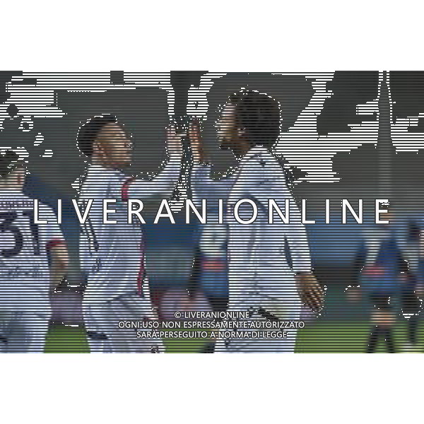 TVRG Atalanta vs Bologna nella foto Dan Ndoye (Bologna) e Joshua Zirkzee (Bologna) esultano dopo il gol dell\'1 a 1 Bergamo 03-03-2024 Gewiss Stadium Campionato Serie A TIM - 27a giornata foto Roberto Garavaglia/Agenzia Aldo Liverani sas/AGENZIA ALDO LIVERANI SAS