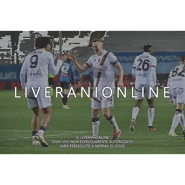 TVRG Atalanta vs Bologna nella foto Lewis Ferguson (Bologna) e Joshua Zirkzee (Bologna) esultano dopo il gol del 2 a 1 Bergamo 03-03-2024 Gewiss Stadium Campionato Serie A TIM - 27a giornata foto Roberto Garavaglia/Agenzia Aldo Liverani sas/AGENZIA ALDO LIVERANI SAS