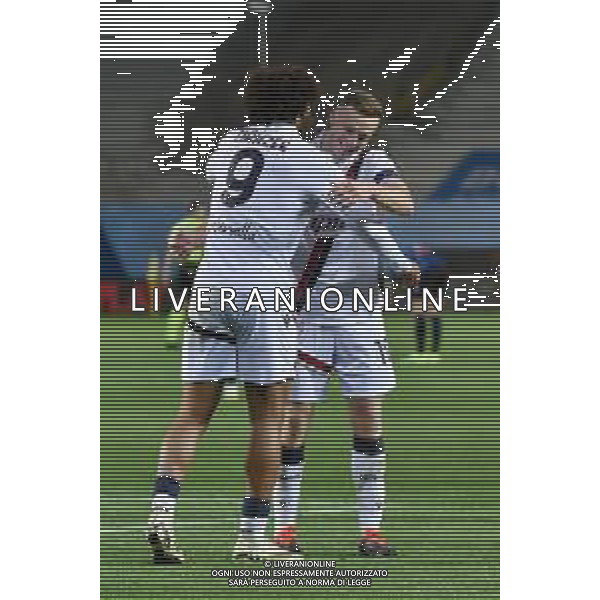 TVRG Atalanta vs Bologna nella foto Lewis Ferguson (Bologna) e Joshua Zirkzee (Bologna) esultano dopo il gol del 2 a 1 Bergamo 03-03-2024 Gewiss Stadium Campionato Serie A TIM - 27a giornata foto Roberto Garavaglia/Agenzia Aldo Liverani sas/AGENZIA ALDO LIVERANI SAS