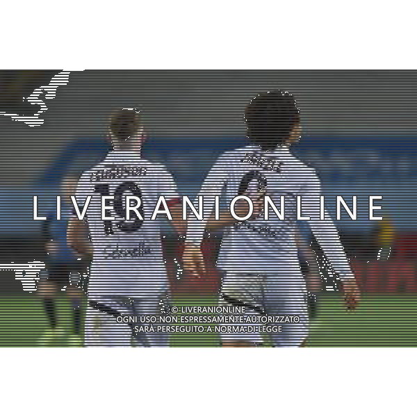 TVRG Atalanta vs Bologna nella foto Lewis Ferguson (Bologna) e Joshua Zirkzee (Bologna) esultano dopo il gol del 2 a 1 Bergamo 03-03-2024 Gewiss Stadium Campionato Serie A TIM - 27a giornata foto Roberto Garavaglia/Agenzia Aldo Liverani sas/AGENZIA ALDO LIVERANI SAS