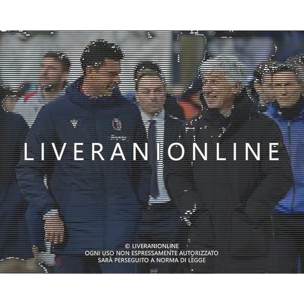 TVRG Atalanta vs Bologna nella foto Thiago Motta allenatore Bologna SX e Gian Piero Gasperini allenatore Atalanta DX Bergamo 03-03-2024 Gewiss Stadium Campionato Serie A TIM - 27a giornata foto Roberto Garavaglia/Agenzia Aldo Liverani sas